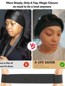 1Pc Black Wig Holding Band Elastic Bands For Wig - Black - View 6