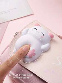 3D Kawaii Pencil Case Girls Decompression Pen Pouch Cute Waterproof School Supplies Aesthetic Organizer Box Students Stationery - Multicolor - View 9