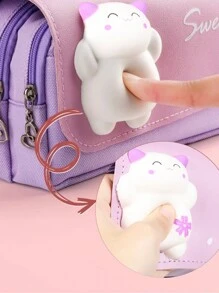 3D Kawaii Pencil Case Girls Decompression Pen Pouch Cute Waterproof School Supplies Aesthetic Organizer Box Students Stationery - Multicolor - View 5
