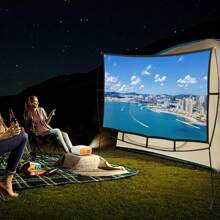 100 Inch Projector Screen With Stand Outdoor And Indoor Projector Screen For Movie Nights, Home Theatre, And Presentations Front And Rear Projection Screen - White - View 9