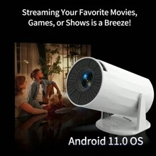 Máy chiếu không dây di động 4K Android 11.0 1080P 720P 200ANSI cho gia đình và ngoài trời với góc chiếu có thể điều chỉnh 180 độ, Máy chiếu HD 200ANSI 1080P, Máy chiếu gốc 1280*720P, Rạp chiếu phim di động tại nhà, Tương thích với HD, USB, AV, Điện thoại thông minh, Máy tính xách tay, Dành cho Giải trí tại nhà và Sử dụng tại Văn phòng - Phích cắm loại C của EU (220-240V) - Xem 14
