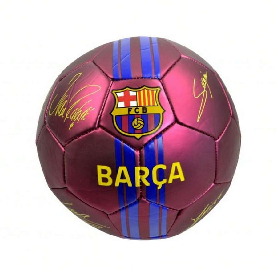 FC Barcelona Metallic Finish Signature Football (Multicoloured) - Multicoloured - View 1