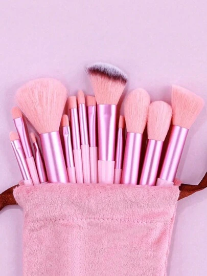 13pcs Professional Makeup Brush Set, Including Foundation Brush, Eyeshadow Brush, Etc., Plastic Handle, Soft Synthetic Hair, Random Color. Product Name: Makeup Brush Set, Makeup Brush Set, Makeup Brush Set, Complete Makeup Brush Set, Makeup Brush Set, Complete Makeup Tools Set, Makeup Brush Set, Makeup Gift Set.