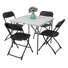 10 Pack Plastic Folding Chair, 300lb Capacity, Portable Commercial Chair With Steel Frame For Home Office Wedding Party Indoor Outdoor Events, Stackable, Black