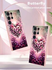 Mysteriöser Schmetterling Kamera Schutz - Kompatibel mit iPhone 11/12/13/14/15 Promax, Samsung S22/23/24+ UA04/A05/A14/A15/A24/A25/A34/A54S, OPPO, VIVO/Redmi Note13 Pro/13C/A3, HONOR 70/90/X7/X8/X9/X6AB und andere Modelle, TPU Material Handy Rückseiten Schutzhülle komplettes Set