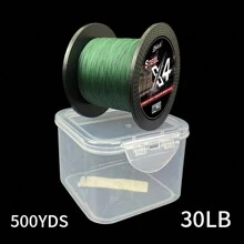Dark Green Fishing Line For Lure Fishing, 4 Strands Braided PE Line, Available In Strengths From 10LB To 100LB, Comes With Multi-Purpose Exquisite Packaging Box, Strong, Abrasion Resistant, High Strength, Super Smooth Lure Fishing PE Line, Suitable For Saltwater And Freshwater Lure Fishing