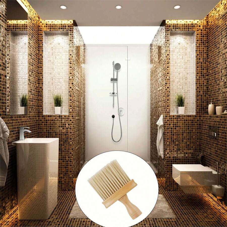 1入組多功能凹槽隙縫清潔刷-易握手柄，耐用刷毛，家庭和廚房清潔器，適用於窗戶、桌子、浴室和酒店。 - 棕色 - 查看 1