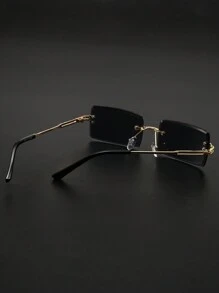 1pc Men's Stylish Y2K Black Beach Fashion Glasses For Summer Beach Accessories Glasses Shades Looks Street Style And Suit For Sweater Jacket Sweatshirt Hoodie Leather Pants And Cargo Pants For Summer Beach Vacation,Outdoor,Travel