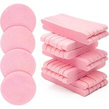 Facial Sponges - 60pcs - PVA Compressed Facial Sponges For Face Cleansing, Exfoliating, Mask, Makeup Removal - Pink - View 2