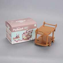 Children's Miniature Food Cart Toy, Mini Kitchen Trolley, Dollhouse Model Simulation Toy For Pretend Play - Multicolor - View 4