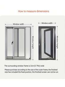 1 件纱窗网，防蚊虫纱窗网，安装简便，无需钻孔，自粘式，家用纱窗隐形网