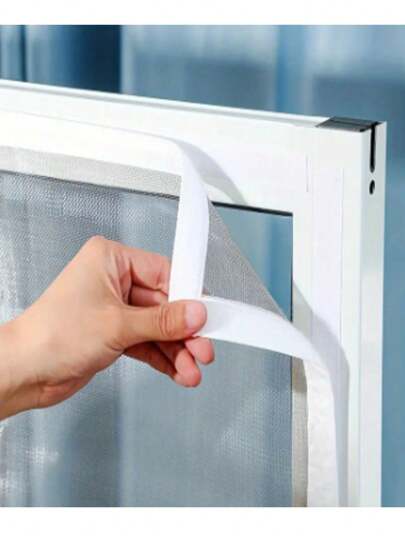 1pc Window Screen Mesh, Anti-Mosquito Insect Screen Window Mesh, Simple Installation No-Drill Self-Adhesive Type, Household Screen Window Invisible Mesh