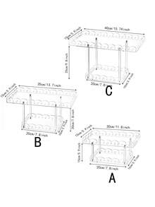 1pc Clear Acrylic Cake Stand, Self-Service Buffet Dessert Table Display Set For Weddings, Parties, Baby Showers - Beige - View 4