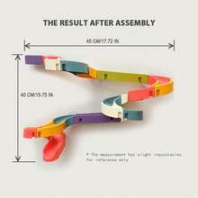 34PCS Track Sliding Toy Duck Slide Toy Ball Rolling Decompression Toy Children's DIY Creative Bathroom Toy Set Combination Boys And Girls Holiday Gift (Track Accessory Color Random Delivery) - Multicolor - View 3