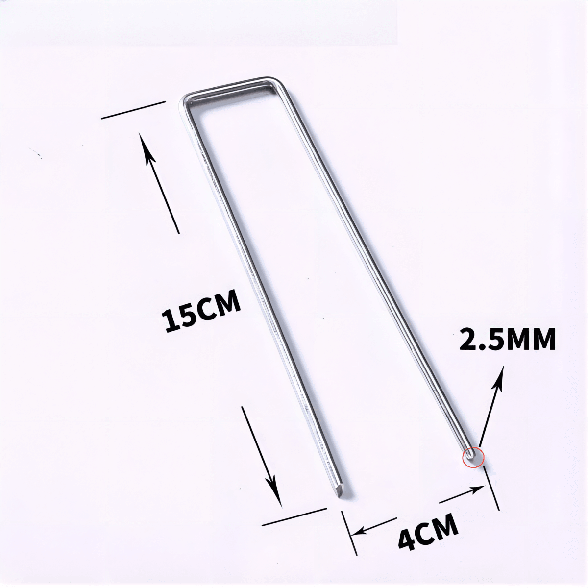 20pcs Durable Galvanized UShaped Ground Stakes For Securing Sod