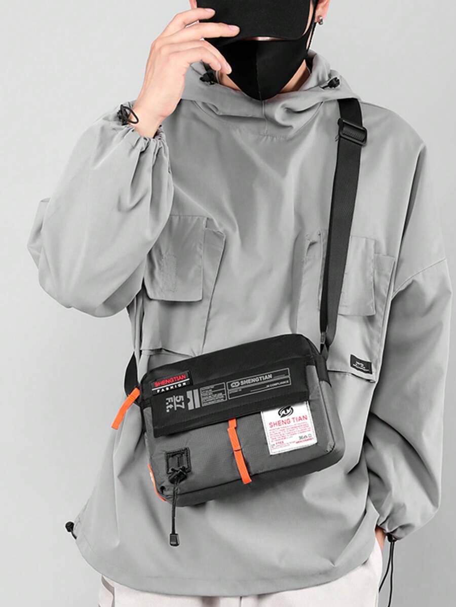 Bolso bandolera deportivo y casual de viaje para hombre con capacidad grande, un regalo elegante y personalizado para hombres, novios, padres, Día del Padre o mochila escolar - Gris - Ver 1