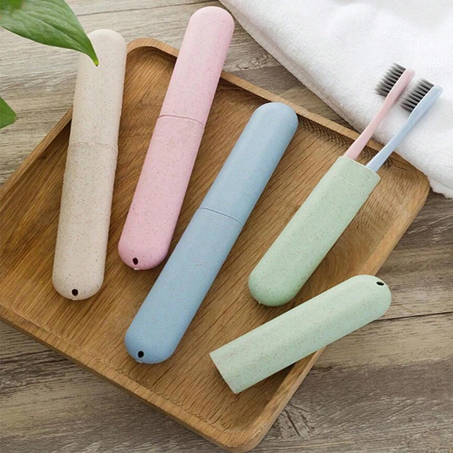 1/2/3/4/5 Pcs Random Color Travel Toothbrush Holder Case,Boho Vibes - Multicolor - View 1