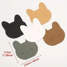 50入組可愛貓頭形狀牛皮紙耳環飾品卡，帶掛孔，適用於手工珠寶零售陳列包裝小商家 - 珠寶展示卡 - 查看 5