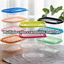 3/5/10pcs Lunch Box, Transparent Rectangular Food Storage Sealed Box With Lid, Stackable And Reusable Food Storage Box, For Grain, Meat, Fruit And Vegetable, Kitchen Organizers And Storage, Kitchen Accessories