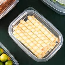 3/5/10pcs Lunch Box, Transparent Rectangular Food Storage Sealed Box With Lid, Stackable And Reusable Food Storage Box, For Grain, Meat, Fruit And Vegetable, Kitchen Organizers And Storage, Kitchen Accessories