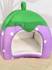 DODOPET 1 Peça Cama Para Animais De Estimação Com Estilo De Ger Mongol, Casa Quente Para Animais De Estimação No Inverno, Adequado Para Mantê-los Quentes Em Casa - Vermelho - Ver 5