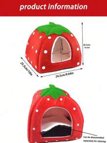 DODOPET 1 Peça Cama Para Animais De Estimação Com Estilo De Ger Mongol, Casa Quente Para Animais De Estimação No Inverno, Adequado Para Mantê-los Quentes Em Casa - Vermelho - Ver 6