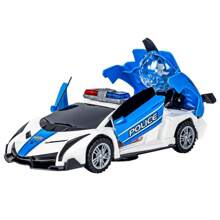 Electric Dancing Deformation Rotating Universal Police Car Toy  Kids Electric Interactive Toys Perfect Gift For Boys And Girls - Blue - View 11