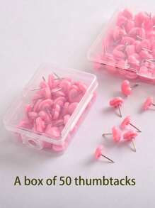 50入組心形圖釘 - 彩色 - 查看 7