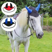 Breathable Mesh Horse Ear Cover, Equestrian Supplies For Horse Ear Protection Against Mosquitoes, Flies, Etc. - Multicolor - View 1