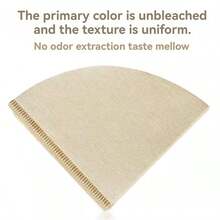 40pcs/80pcs Disposable Fan-Shaped Cone-Shaped V60 Coffee Filter Paper For Hand Drip Coffee, Ground Coffee Filtration - Brown - View 5