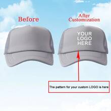 1 Custom-Made And Personalized Adjustable Men's Truck Driver Hat With Mesh Women's Baseball Net Hat For Outdoor Sports Shading. Your Favorite Custom Hat Design