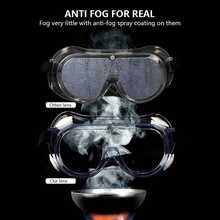 1入組高清防霧防洋蔥汁透明護目鏡，全封閉防沙、防塵、抗沖擊、防水眼鏡，採用柔軟和高品質材料 - 白色 - 查看 5