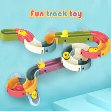 34PCS Track Sliding Toy Duck Slide Toy Ball Rolling Decompression Toy Children's DIY Creative Bathroom Toy Set Combination Boys And Girls Holiday Gift (Track Accessory Color Random Delivery) - Multicolor - View 13