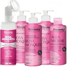 Kit Limpeza de Pele Rosa Mosqueta Skin Care Completo 5 Itens