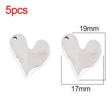 5pcs Stainless Steel Heart Pendant Gold Plated 3D Heart Pendant For DIY Necklace Bracelets Jewelry Making Accessories Supplies Valentines - Pendants - View 9