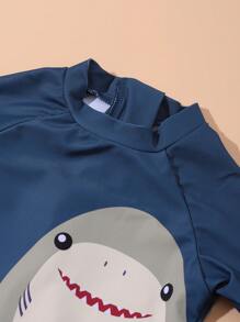 Baby Boy Long Sleeve One-Piece Surfing Suit With Uv Protection For Swimming - Multicolor - View 3