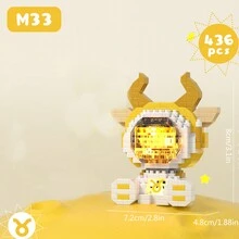 Christmas/Birthday Gift Lucky 12 Constellations Space Astronaut Building Blocks Series Aries/Virgo/Scorpio/Libra Suitable For Home Decoration Or Festival Gift - Multicolor - View 9