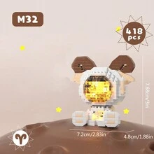 Christmas/Birthday Gift Lucky 12 Constellations Space Astronaut Building Blocks Series Aries/Virgo/Scorpio/Libra Suitable For Home Decoration Or Festival Gift - Multicolor - View 7