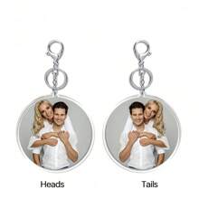 个性化钥匙扣，定制钥匙扣，带图片钥匙扣，适合男士，可定制钥匙扣，适合男朋友，定制个性化礼物，适合女士男士 - 白色 - 查看 5