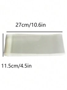 50pcs Plastic OPP Self-Adhesive Packaging Bag For Socks, Thick Sealable Bag - 7-wire Transparent (50 Pieces) - View 3