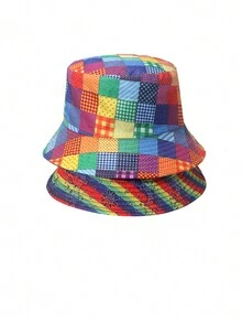 1 pieza de sombrero de cubo versátil de estilo retro de moda para uso diario y al aire libre. - multicolor - Ver 6