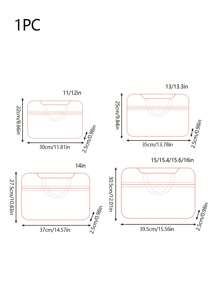 1PC Laptop Case 11-12/13-13.3/14/15-15.6-16 Full Opening And Closing Men's And Women's Large Capacity Briefcase For Portable Multifunctional Office Filing Bag Data Conference Bag Laptop Bag Business Briefcase - Grey - View 2