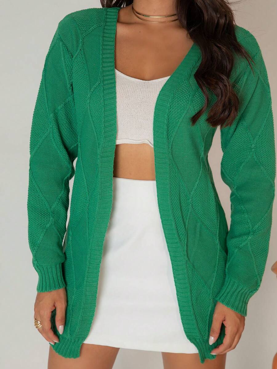 Women Cardigans - 綠色 - 查看 1