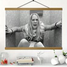 1入組黑白有趣油畫浴室海報畫，美學家居裝飾，朋友禮物套裝壁畫裝飾，適用於客廳、臥室、辦公室、酒吧壁飾，無畫框 - 黑與白 - 查看 5