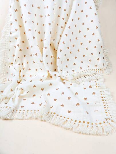 بطانية/منشفة بتاصيل للأطفال مقاس 80x100 سم، بطانية عربة الأطفال الصيفي، بطانية الحب لعيد الحب