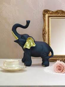 1 pieza, Estatuilla de elefante de la suerte, decoración de elefante Feng Shui para el hogar, pequeña decoración del hogar, decoración de elefante de la riqueza, mejores regalos