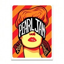 1入組橙色和紅色帆布印刷，女孩戴著阿爾法口罩的復古搖滾樂隊廣告海報，是家居裝飾的完美禮物；適用於走廊、臥室和客廳的牆壁裝飾；配有PVC硬管安全包裝（不含框架） - 彩色 - 查看 10