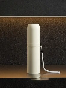 便攜式旅行電動牙刷和牙膏收納架，附帶防塵蓋，漱口杯露營必備物品 - 黃色 - 查看 8