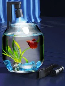 1pc Mini Aquarium Lamp Clip, Rotating Fish Tank Small Clamp Light Led Aquarium Water Grass Light - Black - View 6