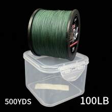 Dark Green Fishing Line For Lure Fishing, 4 Strands Braided PE Line, Available In Strengths From 10LB To 100LB, Comes With Multi-Purpose Exquisite Packaging Box, Strong, Abrasion Resistant, High Strength, Super Smooth Lure Fishing PE Line, Suitable For Saltwater And Freshwater Lure Fishing
